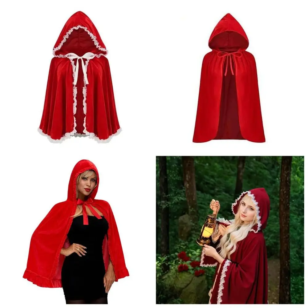 هدية إبداعية مع غطاء رأس كبير الحجم للهالوين مع عباءة بغطاء للرأس ورباط علوي عتيق وغطاء للرأس باللون الأسود