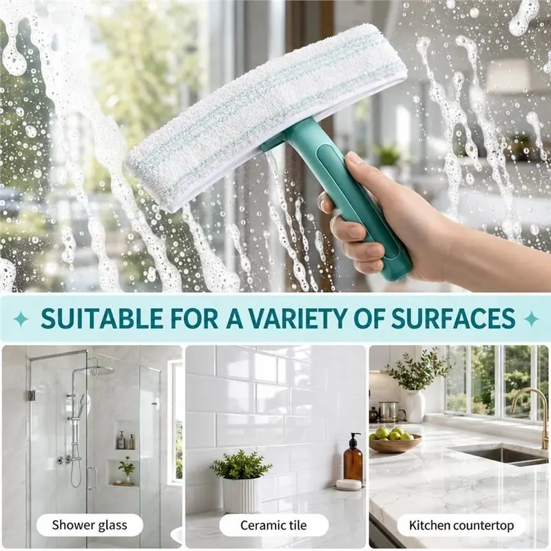 AAAN-Replacement Microfiber Covers(4Pcs) For Leifheit Window Cleaner M& L, Washable For Glass, Mirrors Window Frame Cleaner
