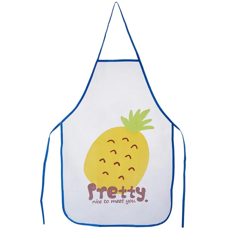 Semi Transparent Waterproof Anti-oil Apron Cartoon Fruit Printing Brief Adult Apron Kitchen Baking Cooking Accessories Bib Apron