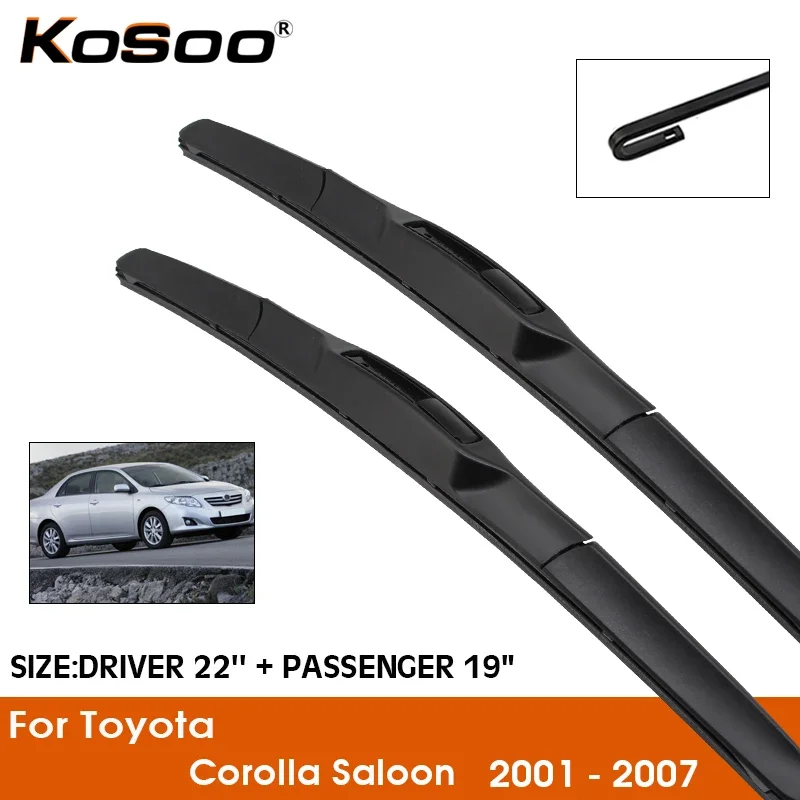 Car Wiper Blade For Toyota Corolla Saloon 2001-2007 Windshield Rubber Refill Front Window Wiper 22