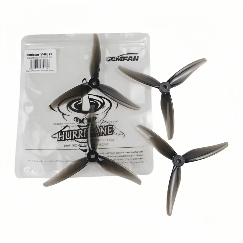 4 Stuks/2 Paar Gemfan Hurricane 51466 V2 5 Inch 3 Blade Propeller Props CW CCW Borstelloze Motor voor RC FPV Freestyle Drones DIY Onderdelen - afbeelding 1