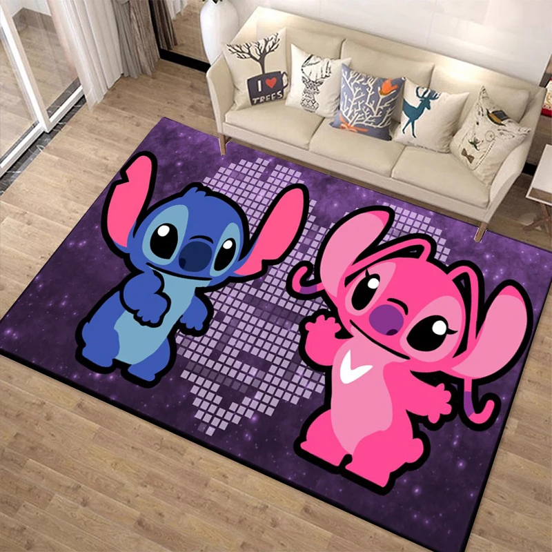 

Disney Stitch 3D Printing Pattern Rug Carpet for Living Room Bedroom Children Large Area Carpets Sofa Home Decor Floor Rugs Mat