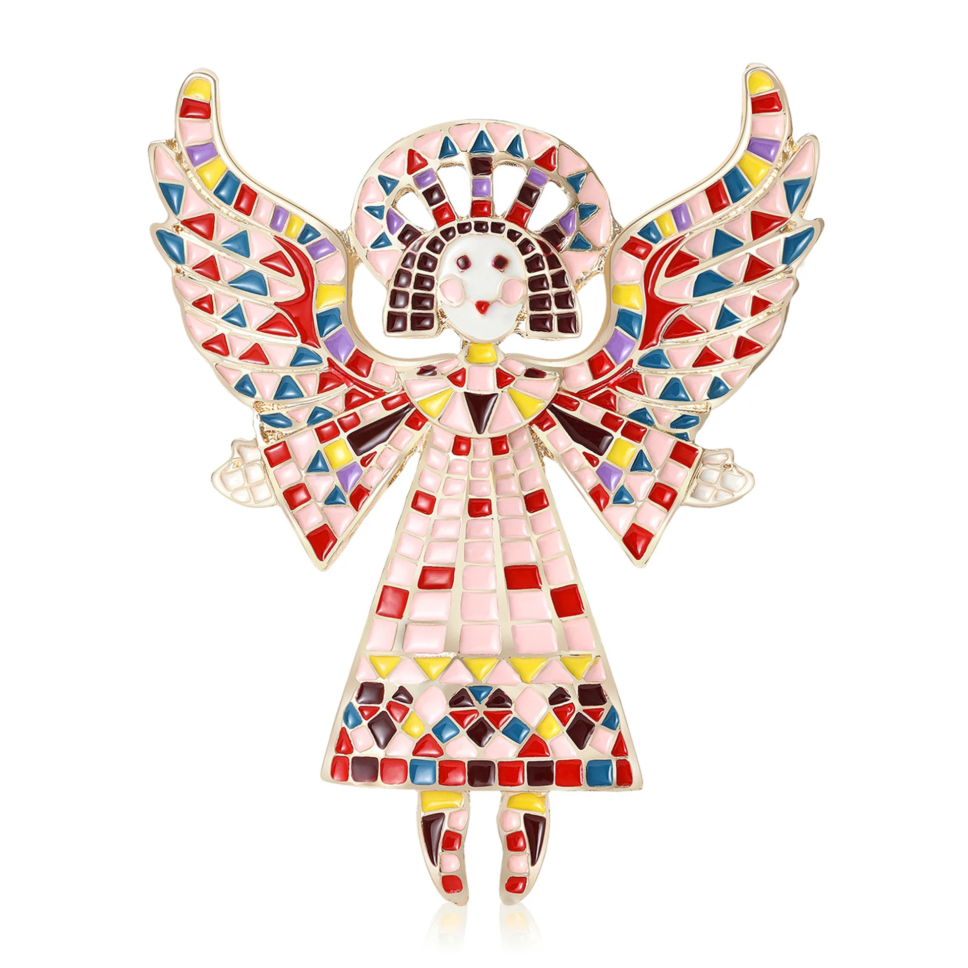 

Beautiful Enamel Drop Glaze Painted Angel Girl Brooch, Women's Unisex Clothing, Hat, Accessories, Banquet And Daily Jewelry