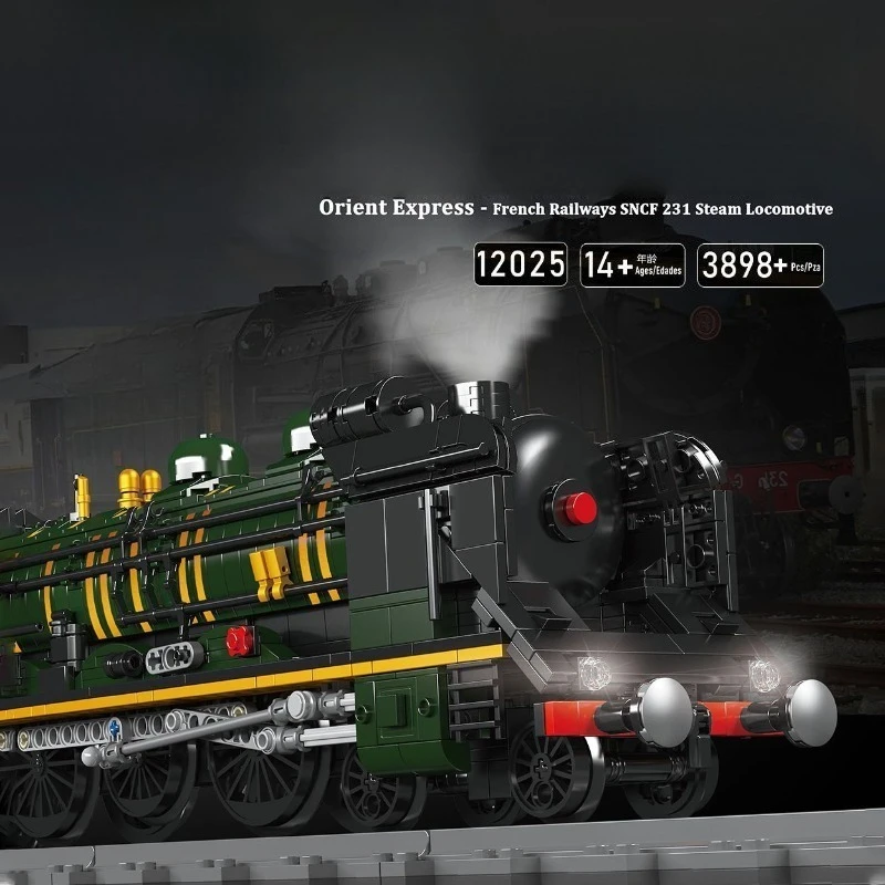 GSF 12025 Technische treinbouwsteen Orient Express-Franse spoorwegen SNCF 231 stoomlocomotief kerstcadeau voor kinderen