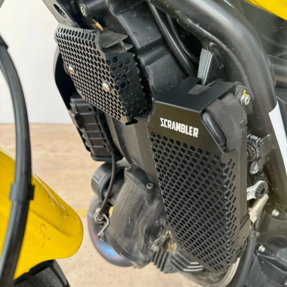 Radiator Oil Cooler Grille For DUCATI Scrambler 400 800 2015 - 2023 2024 Rectifier Voltage Regulator Cover Guard Protector Set