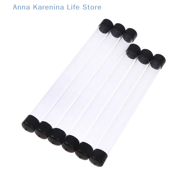 Transparente PVC Pen Storage Box, Rotating Pen Storage Tube, Clear Pen Cases, Escola e Material de Escritório, Round Tube Tool