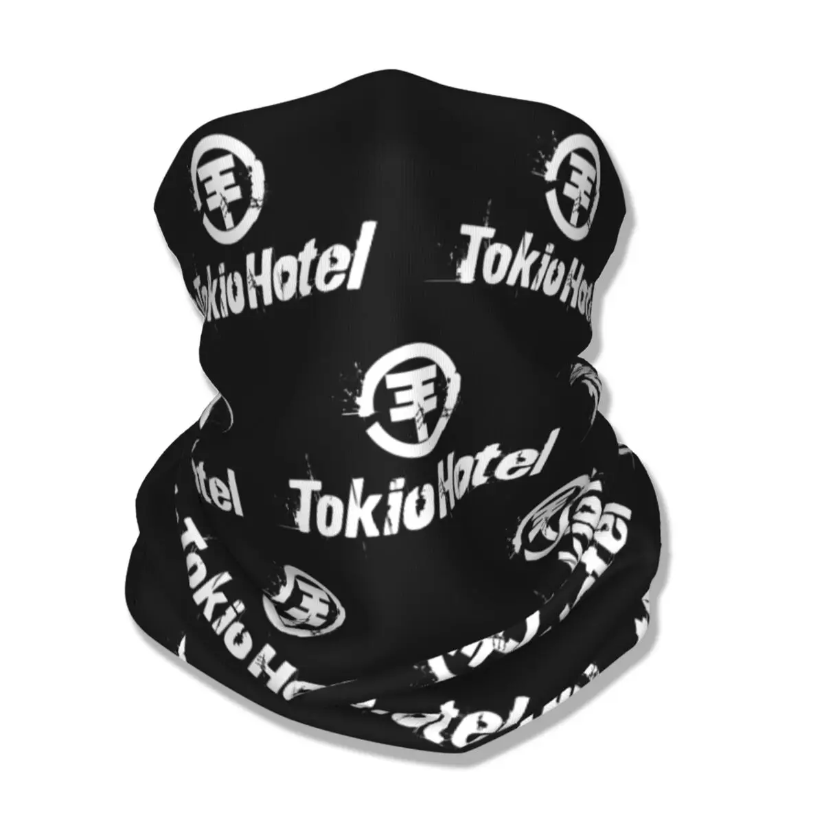 Tokio-Hotel-Logo Bandana Neck Gaiter Printed Balaclavas Mask Scarf Multifunctional Headwear Hiking Unisex Adult All Season