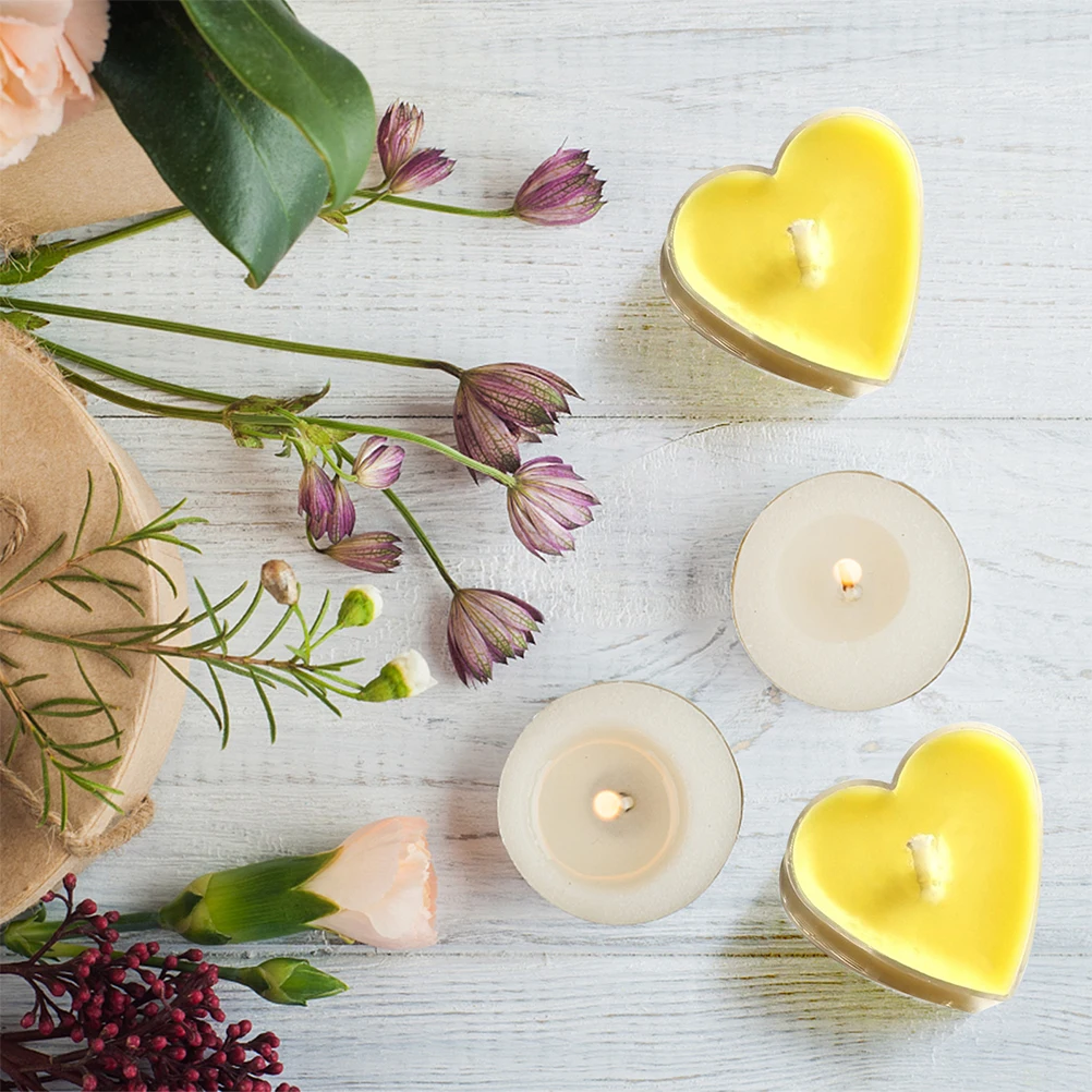 

Box Heart Shaped Wax Melt Containers Plastic Holders Cotton Rope Bedroom Living Room Office DIY Elegant Premium