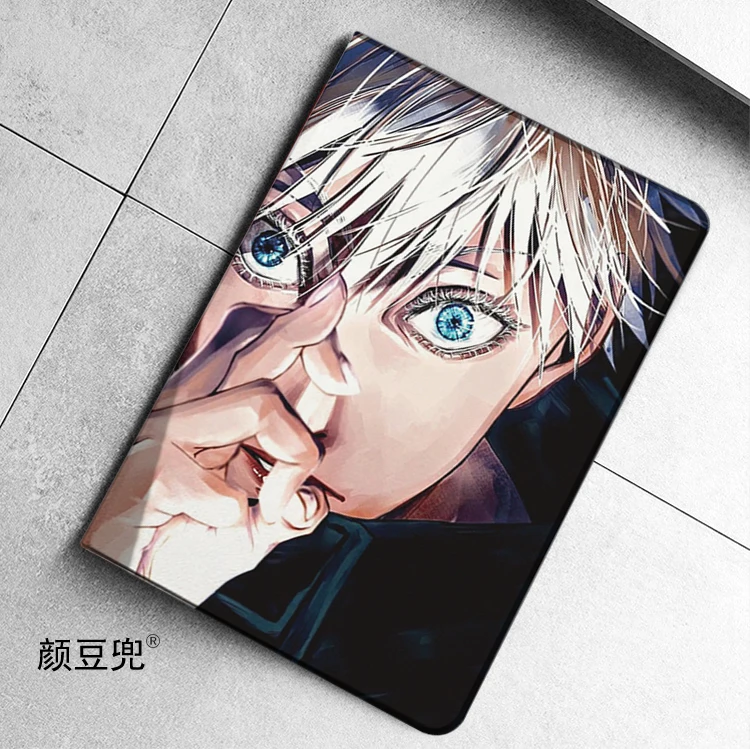 Gojo Satoru Anime Jujutsu Kaisen For Samsung Galaxy Tab A7 Lite 8.7 2021 Case S9Plus Tri-fold stand Cover Galaxy Tab S6Lite Case