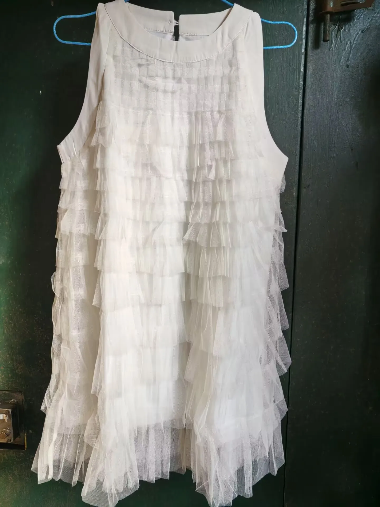 sweet-halter-collar-chiffon-cake-dress-pregnancy-sundress-plus-size-bowknot-ribbon-shoulder-sleeveless-mesh-dress-for-maternity