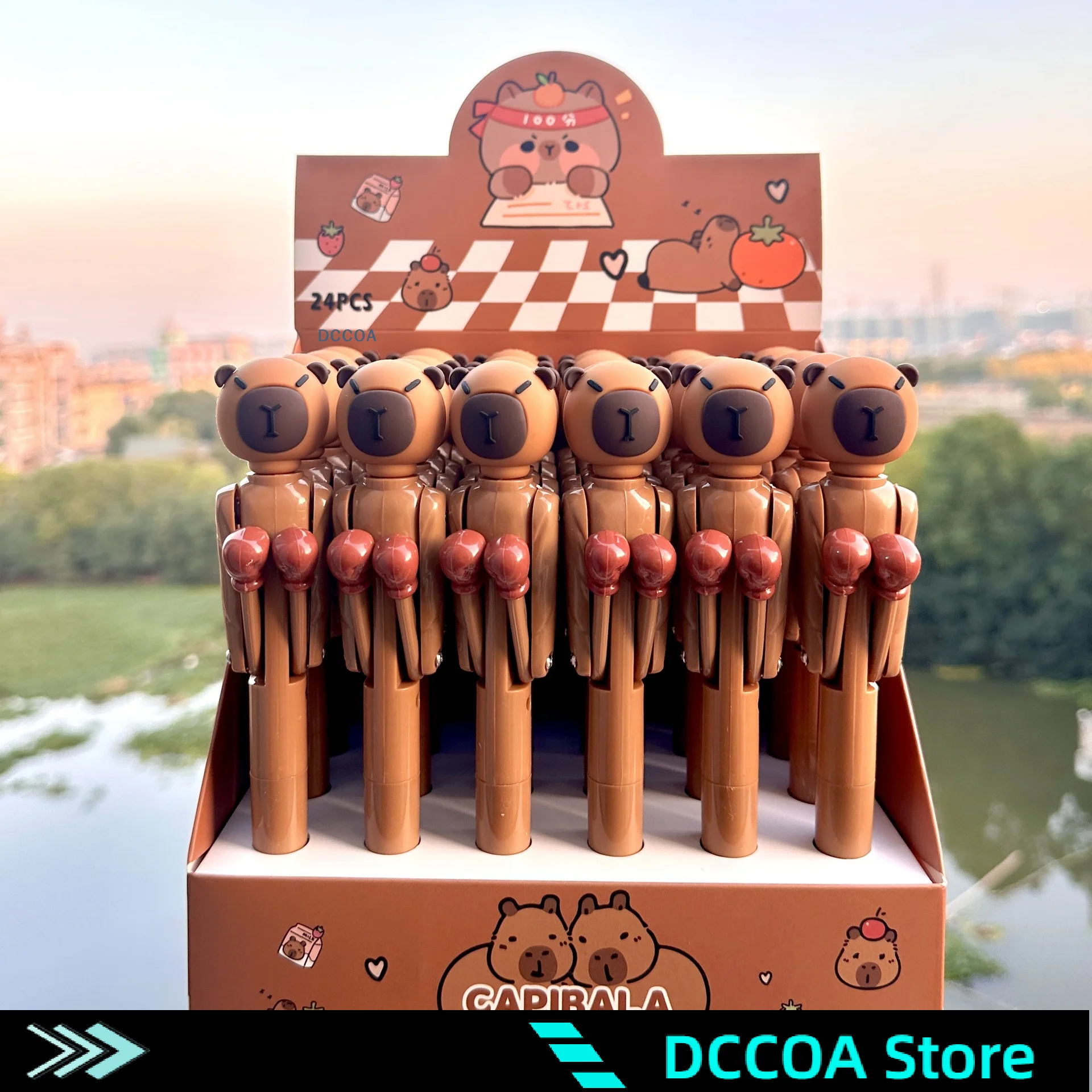 

1 шт., боксерская ручка с рисунком декомпрессии, креативная шариковая ручка с капибарой, студенческие канцелярские принадлежности, офисные принадлежности, подарки для снятия стресса