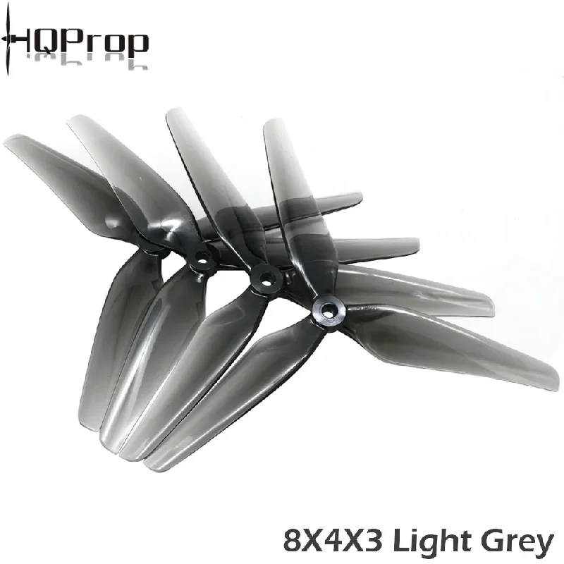 2Pair HQProp 8X4X3 8040 3-Blade Black-Glass Fiber Nylon Propeller for 8inch Multirotor X-Class MacroQuad FPV Drones (2CW+2CCW)