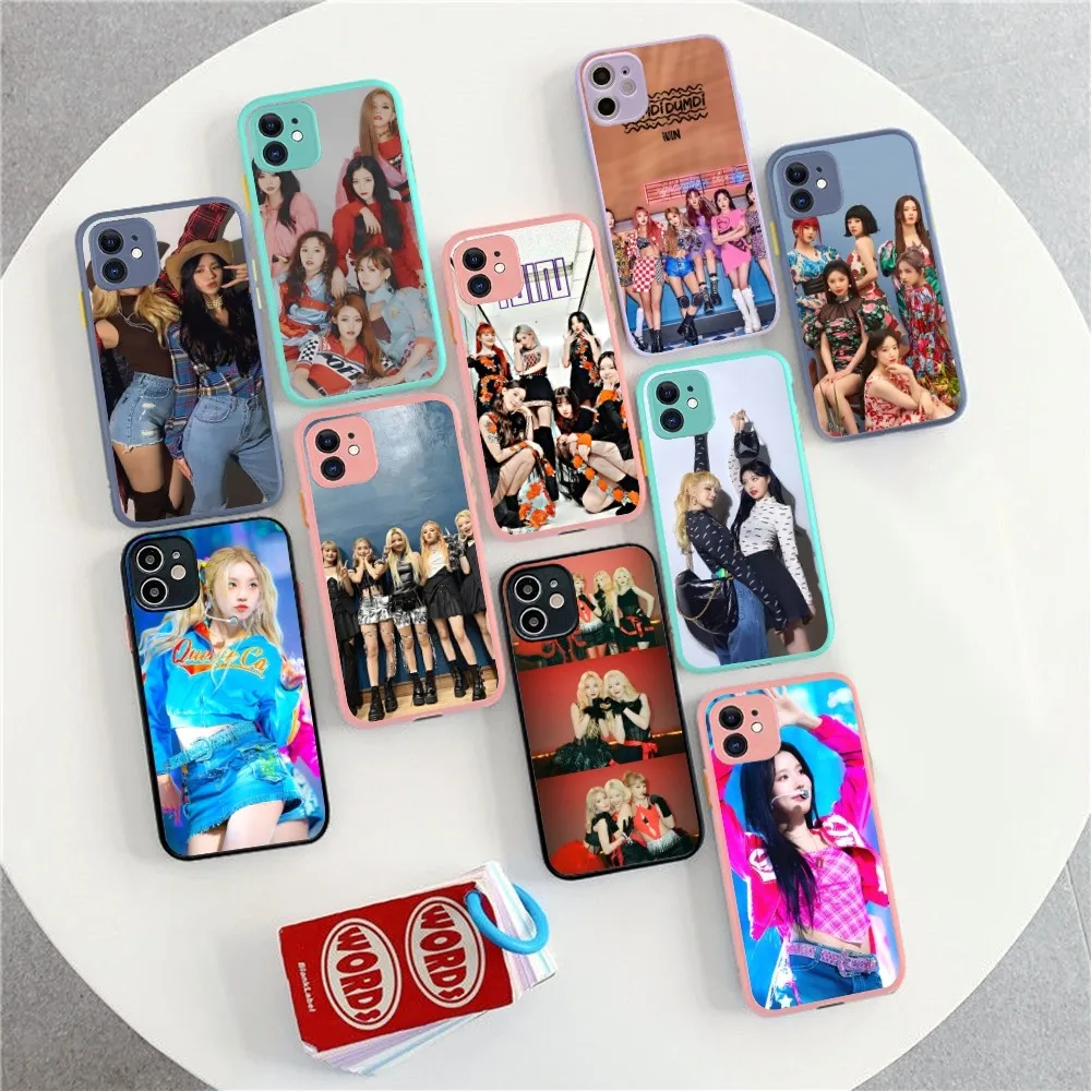 Girl Group G-GIDLES Phone Case for iPhone 14 11 12 13 Mini Pro Max 8 7 Plus X XR XS MAX Translucent Matte Cover