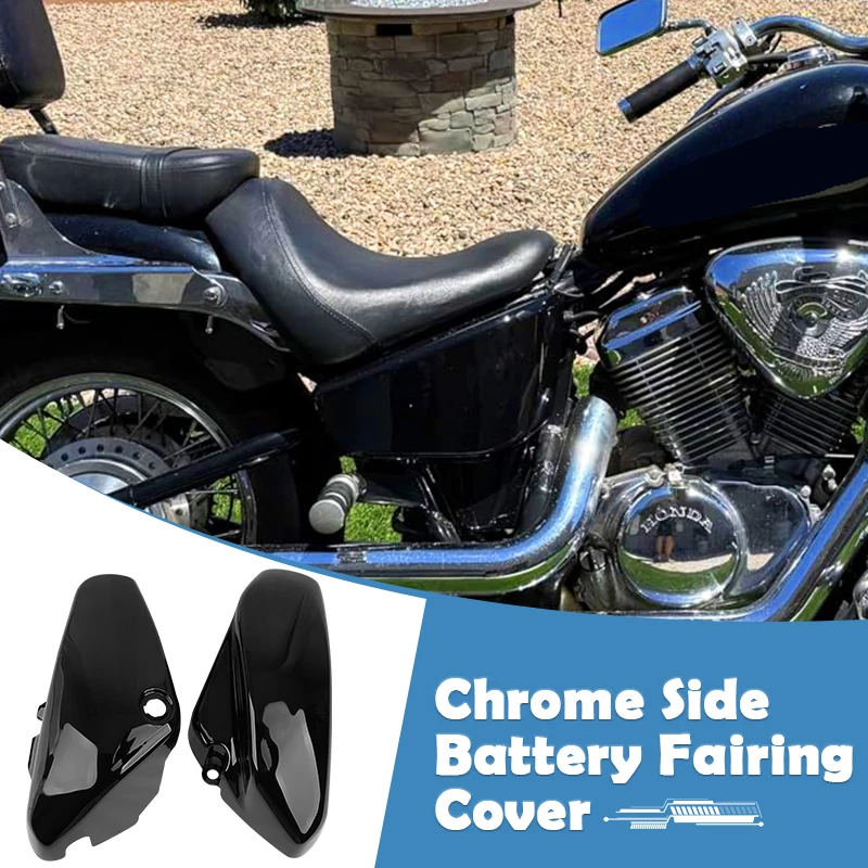

Motorcycle ABS Plastic Battery Side Cover Fairing Bright Black For Suzuki Boulevard Voluisa C50 VL400 VL800 2001-2017
