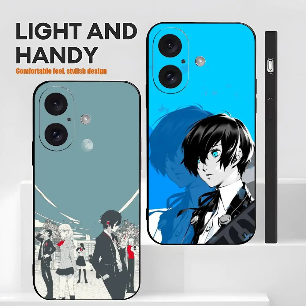 Hot Game P-PersonaS 3 R-Reload Phone Case For iPhone 17 16 15 14 13 12 X XR XS 8 Plus Mini Pro Max Soft black Shockproof Cover