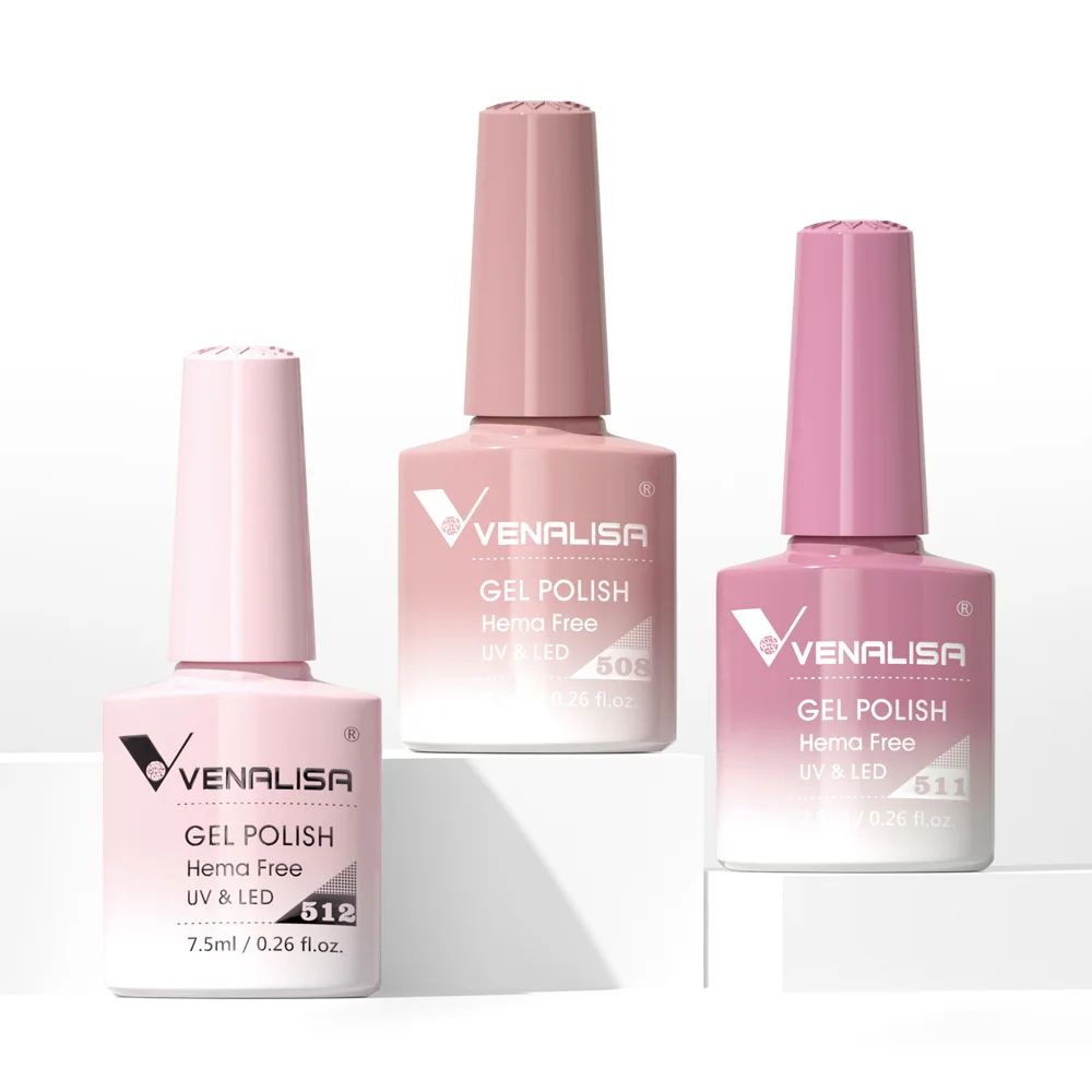 Venalisa HEMA TPO FREE 7,5 ml transparenter Gelee-Gel-Nagellack Nail Nude Pink Nagel-Gel-Nagellack Glitter Wunderschönes SoakOff UV-LED-Gel – Detail 12