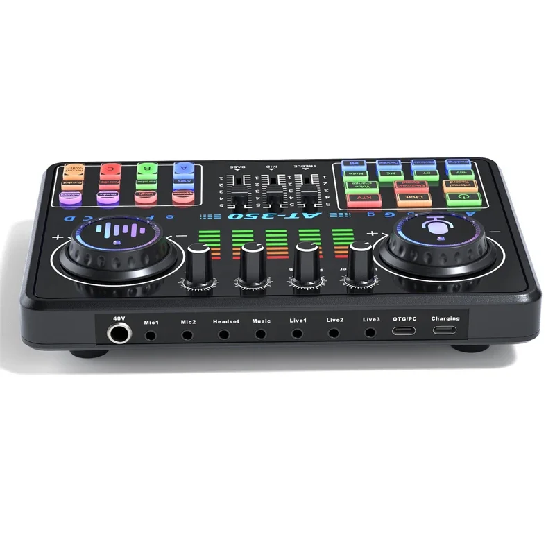 حامل سطح مكتب ميكروفون لتقليل الضوضاء ، بطاقة صوت حية ، خلاط استوديو ، صوت غناء ، بث مباشر ، مجموعة حصرية ، AT350 ، 48 فولت ، AT350 #3