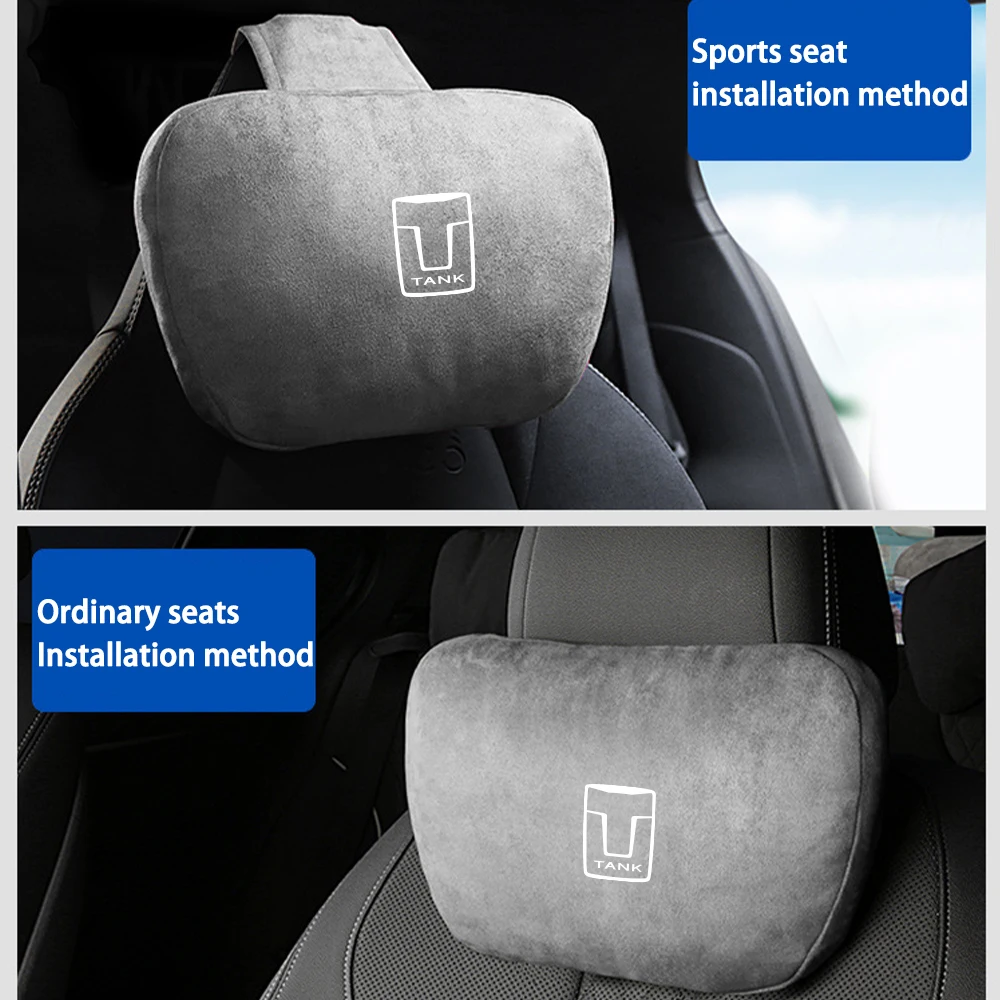 2pcs Car Headrest Pillow Neck Shoulder Protection Adjustable Cushion For Great Wall TANK 300 500 2022 2023 Auto Accessories