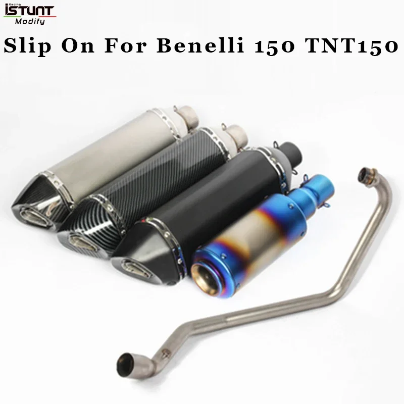 

Motorcycle Exhaust Muffler escape Front Link Pipe DB Killer Muffler Slip On For Benelli 150 tnt150 Full Systems Exhaust Modified