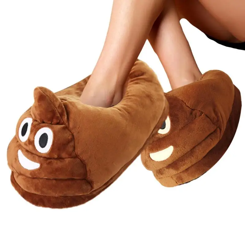 Poop House Slippers Funny Expression Poop Slippers For Women Men Cartoon Soft Comfy Warm Plush Non Slip Home Slipper Shoes