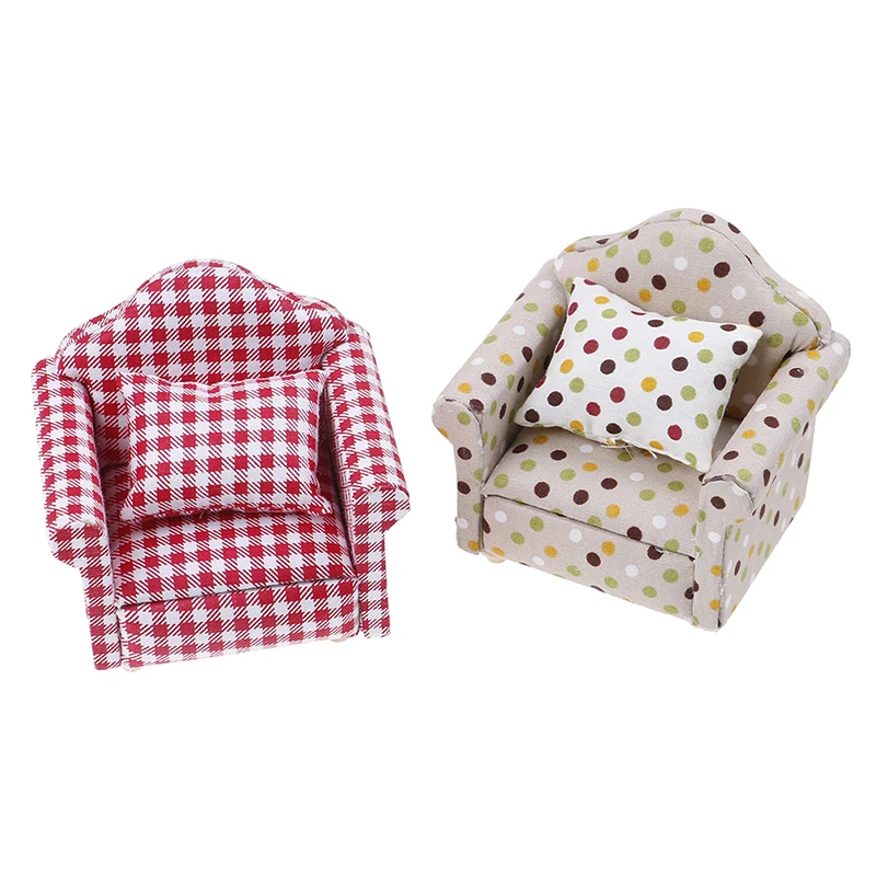 【BBS-7】1 peça 1:12 mini bonecas móveis para casa de bonecas cadeira sofá móveis para casa de boneca acessórios de brinquedo