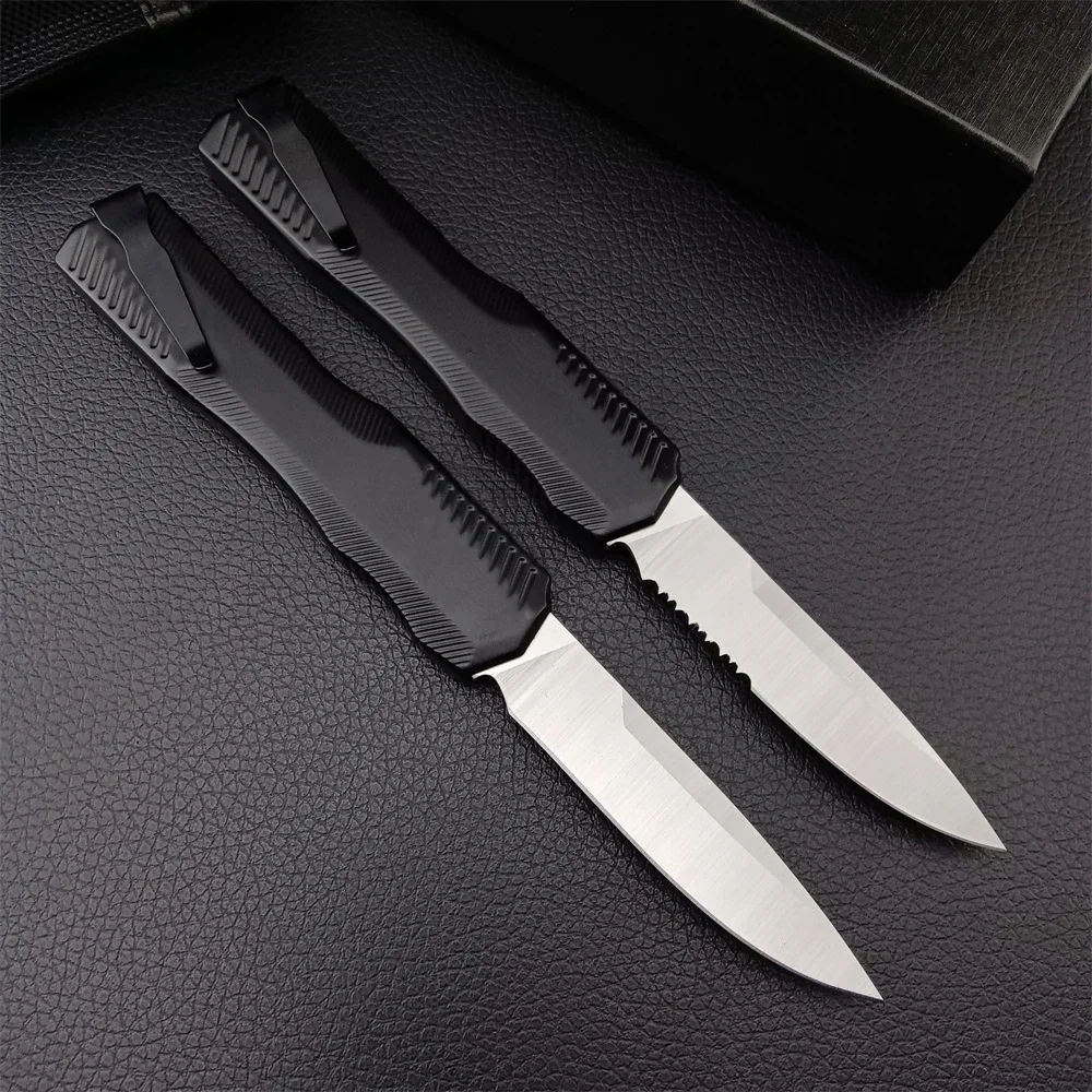 Pocket Livewire 9000 Tactical Knife 440C Full/Serrated Blade Zinc Alloy Handle Outdoor Hunting Knives Camping Safety EDC Tools