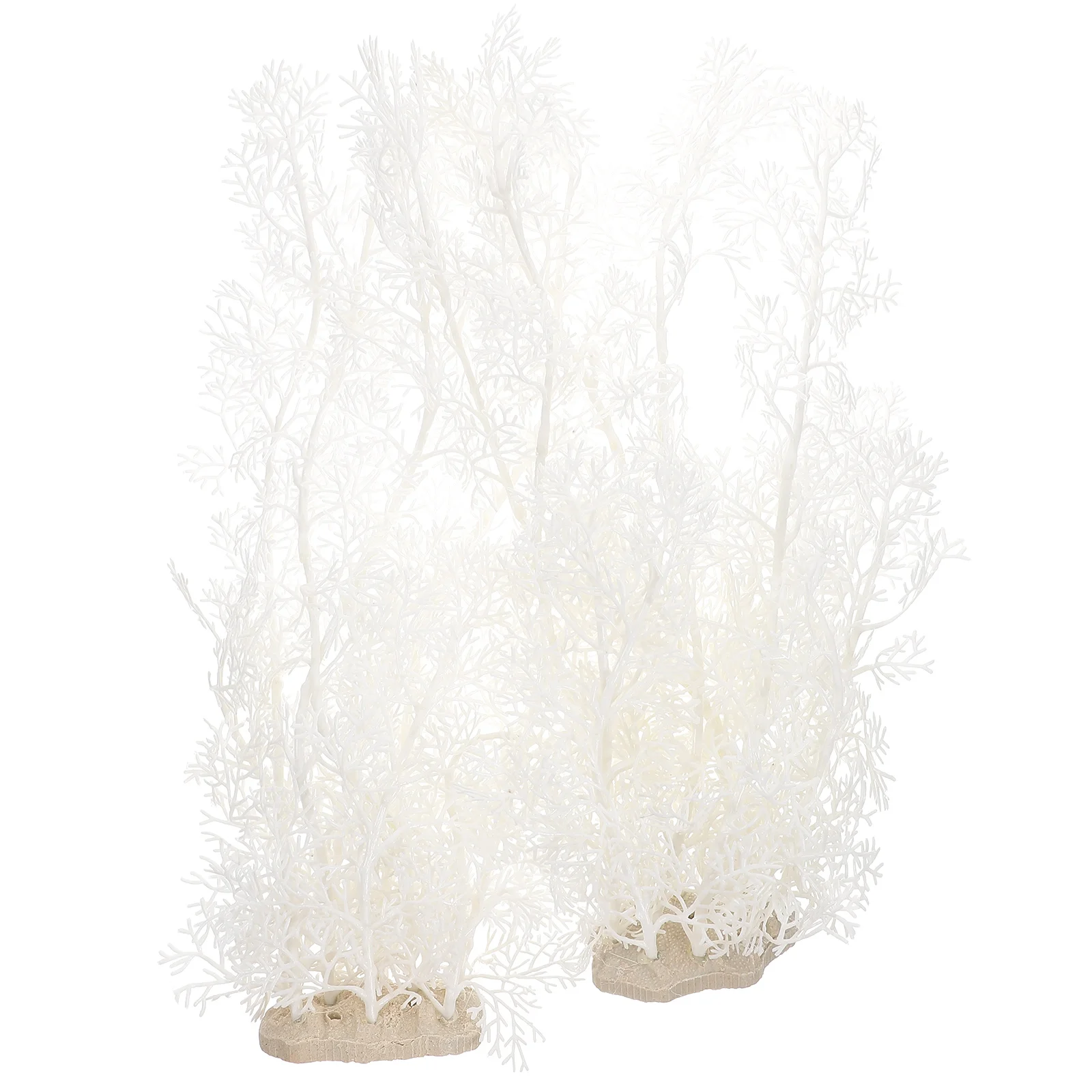 

2 Pcs Aquarium Landscaping Decorations Large Tall Fish Tank Betta Artificial Water Plants