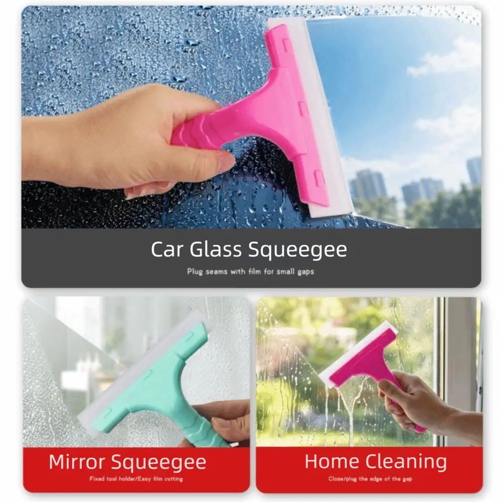 Soft Silicone Silicone Scraper Lightweight Non-Scratch Tint Film Squeegee Flexible Head Multi-Functional Window Cleaning Tool