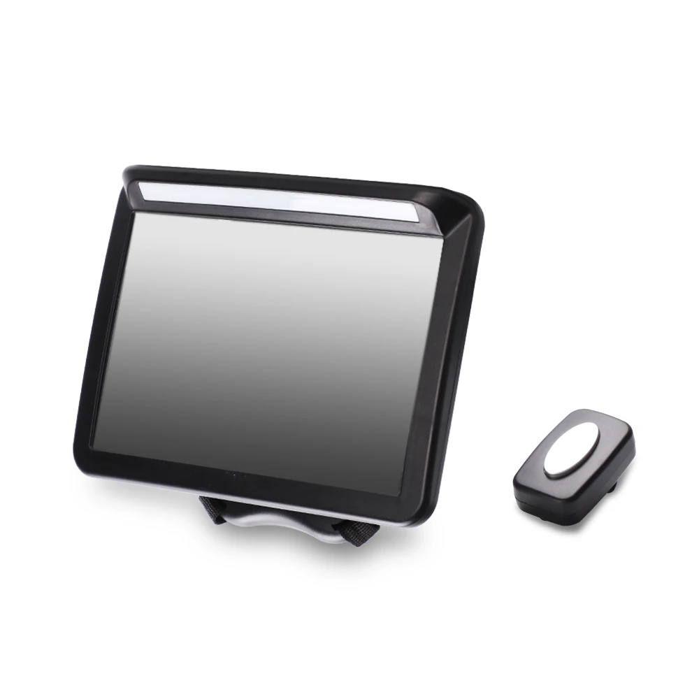 Baby Car Mirror with Remote Control Soft Led Light ShatterProof Acrylic Baby Mirror for Car