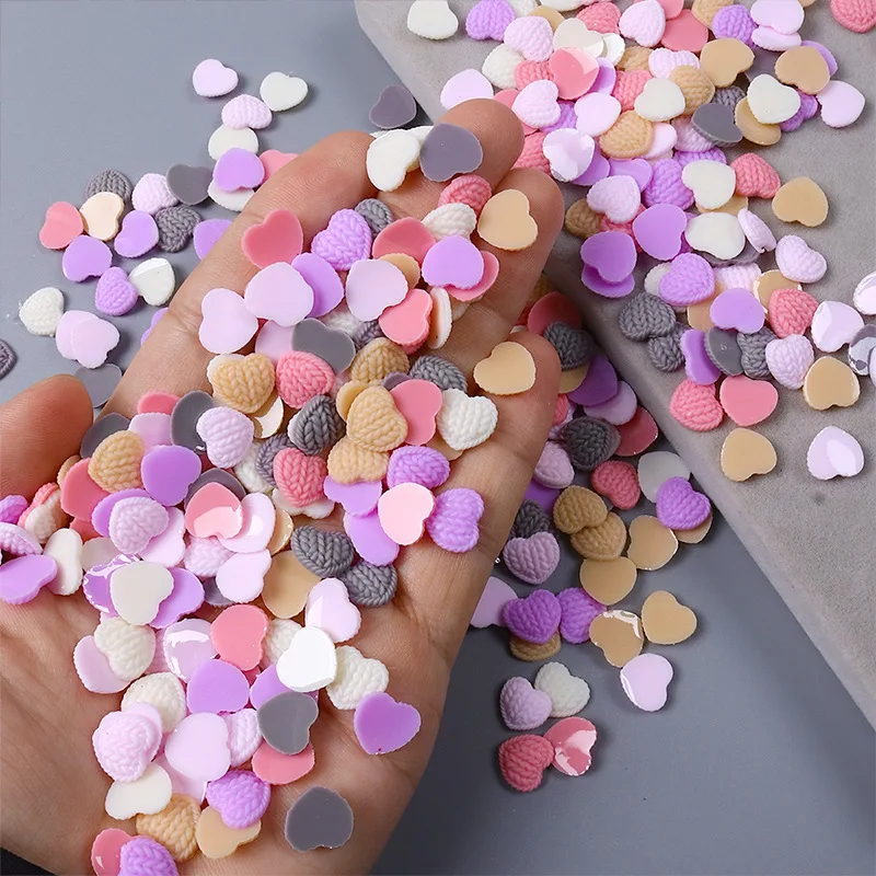 30 pezzi 3D acrilico maglione texture nail art amore cuore pendenti e ciondoli accessori resina maglieria lana forniture parti per la decorazione delle unghie