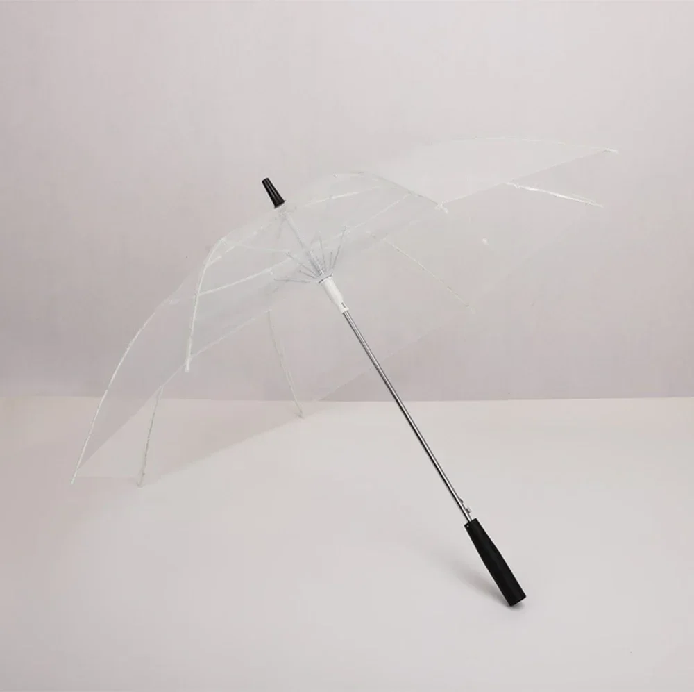 Creative Transparent Umbrella with LED Light Luminous Personality Fashion Umbrella for Boys and Girls Location Shooting Supplies