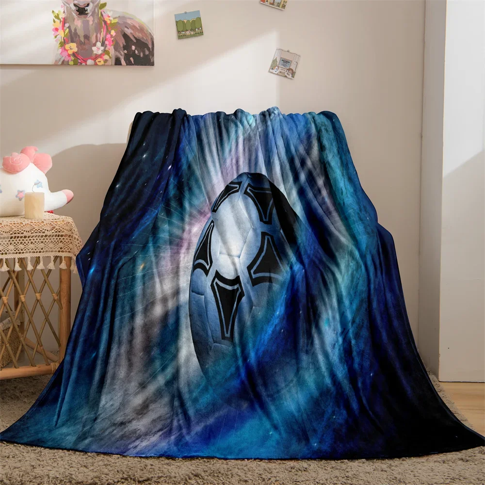 

Super Soft Soccer Blanket Lightweight Cozy 3D Printed Blankets for Sport Fans Kids Adults Gifts Bed Sofa Couch Flannel Throw