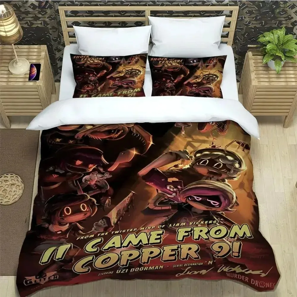 

3D Print Murder Drones Bedding Sets Single Twin Full Queen King Size Polyester Bedroom Duvet Cover Aldult Kids Quilt Cover Set
