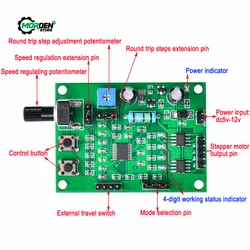 DC 5V-12V Brushless DC Stepper Motor Driver Controller Board 2 Channel Four Wire Stepper Motor Driver Power Supply Accessories