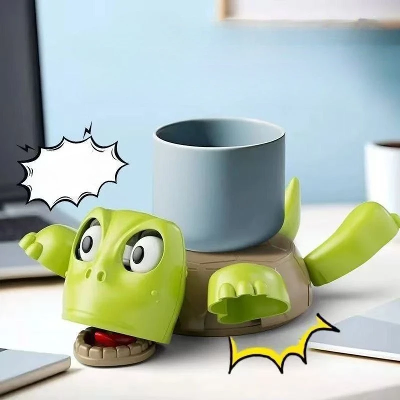 1PC Turtle Coasters Elastic Head Turtle Jump Gravity Sensor Coaster Funny Decompression Desktop Decorations Children's Gifts