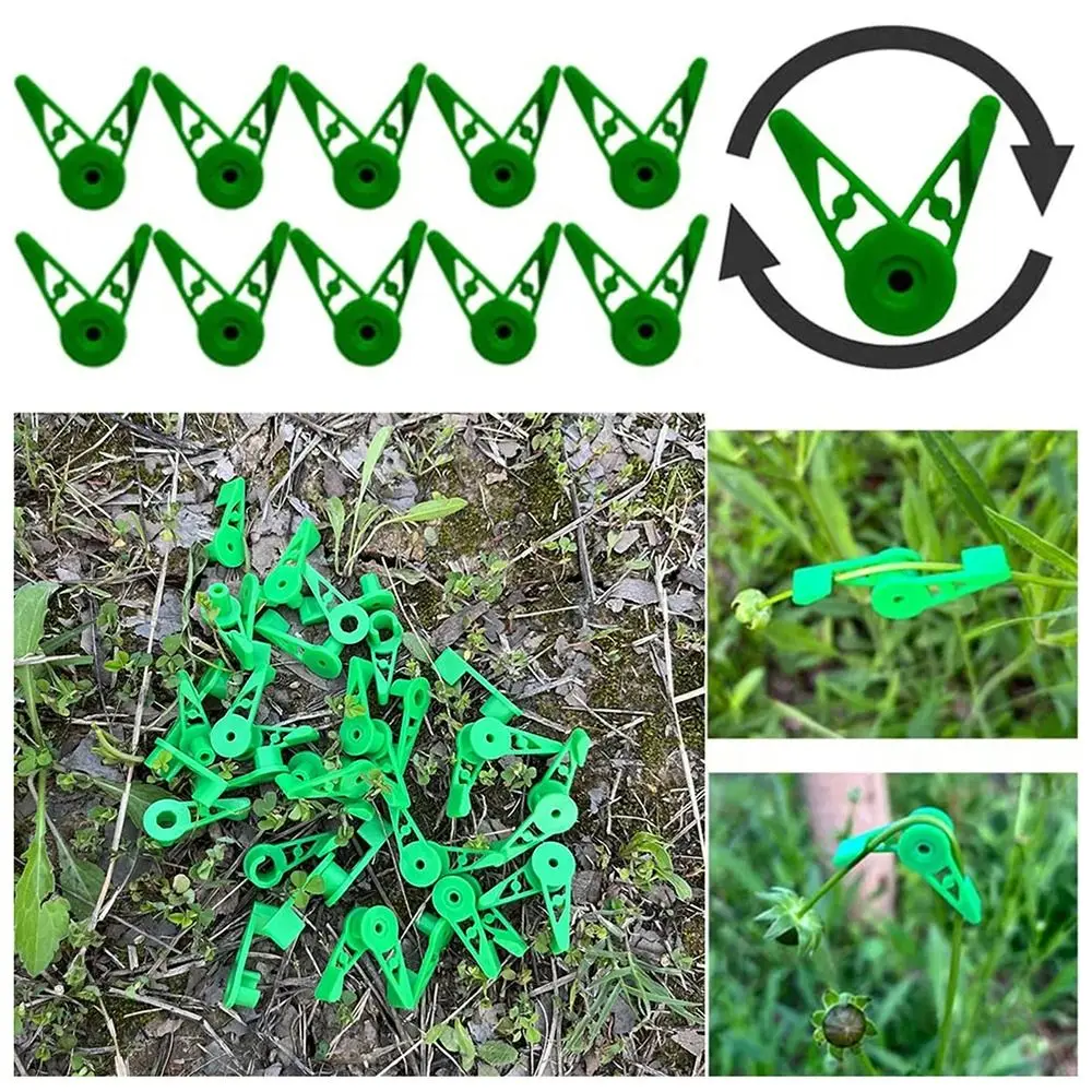 30Pcs Plastic Plant Benders Plant Stem Branche Bending Growth Manipulation Low Stress Clip 360° Adjustable Reuseable