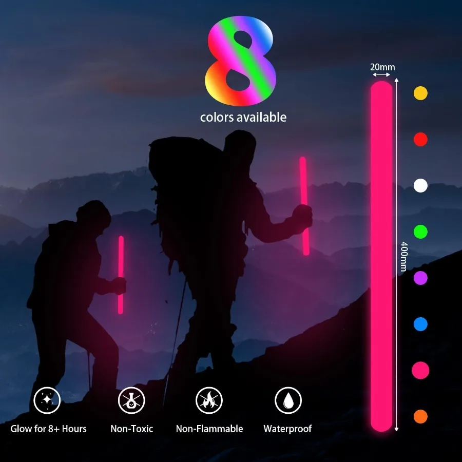 16 Ih Industriële kwaliteit Glow Sticks Bulk 5 STKS Heldere Jumbo Light Sticks Glow in The Dark Emergey Enorme Glow Sticks voor CampingHiki