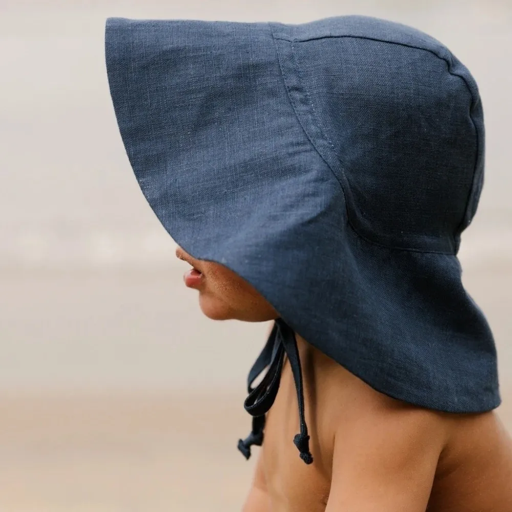 

Cotton Material Baby Sun Hat Big Brim UV Protection Kids Bucket Hat Breathable Solid Color Children Panama Cap Summer Season