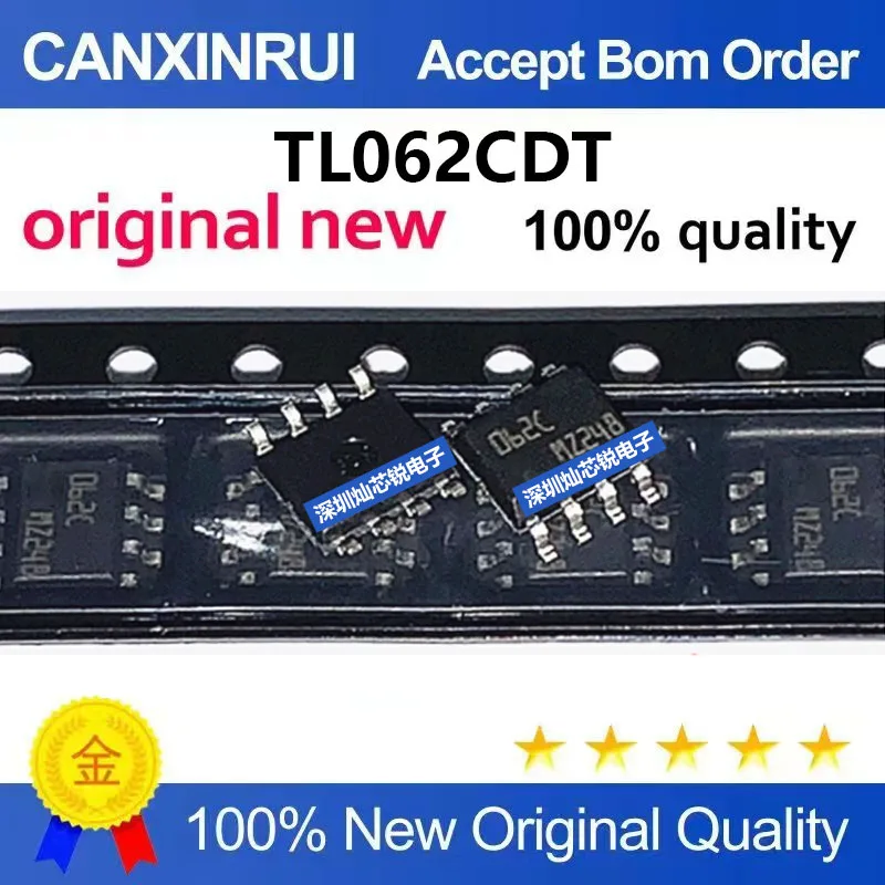 (5-100pieces)Brand New Original TL062CDT 062C ST062C SMD SOP8 Operational Amplifier IC