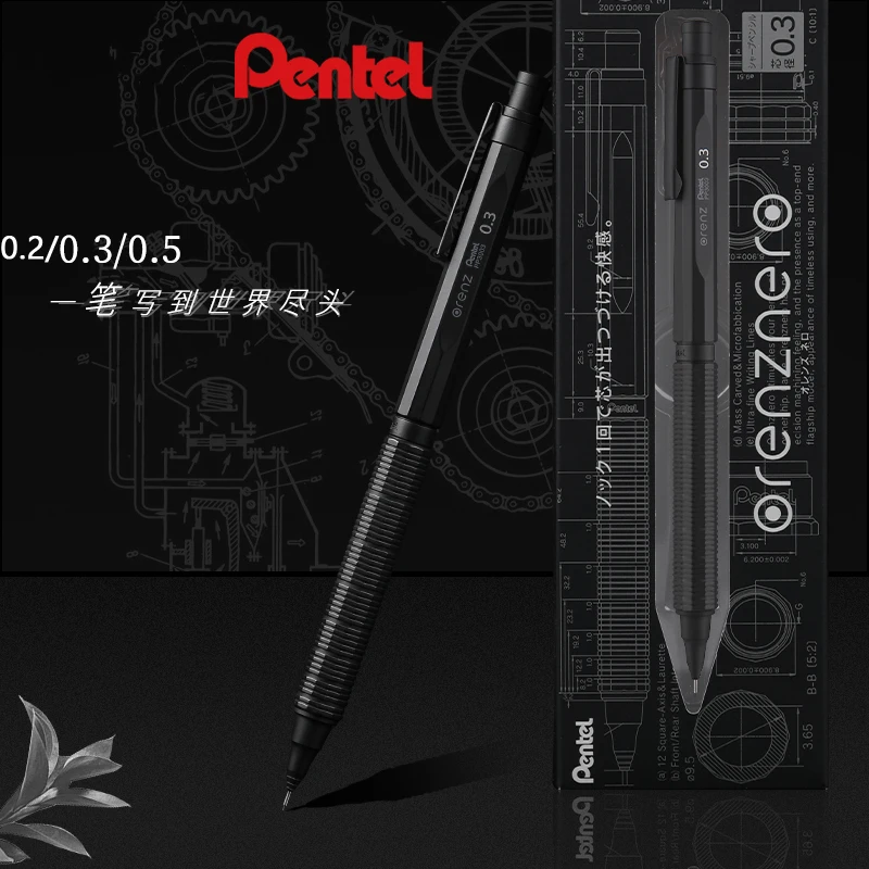 

Металлический автоматический карандаш Pentel Orenznero 0,5/0,3/0,2 мм, непрерывный стержень, телескопический наконечник Oreo lapiseira, профессиональные художественные принадлежности
