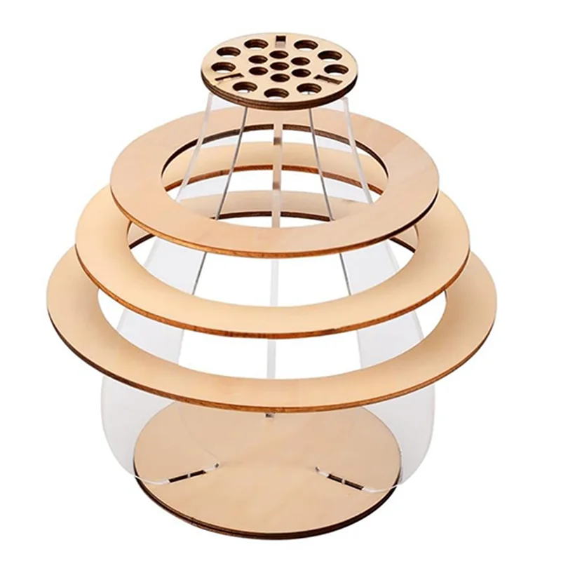 ABRB-Vase en bois pour présentoir de fleurs, présentoir de Bouquet de Puzzle, parfait pour la décoration de la maison