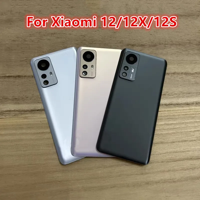 

Mi12 Housing For Xiaomi Mi 12 / 12X /12S 5G 6.28" Glass Battery Back Cover Repair Replace Door Phone Rear Case + Camera Lens