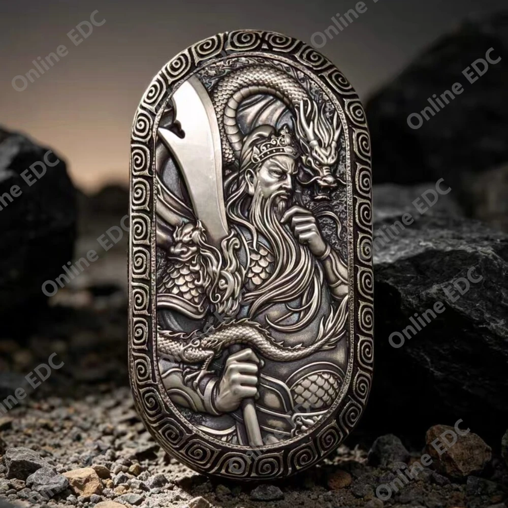 GUANGZHI ART & Bigdan EDC WU CAISHEN Fidget Slider Rotates Left And Right 360° Stress Relief Toy Push Slider Accessories