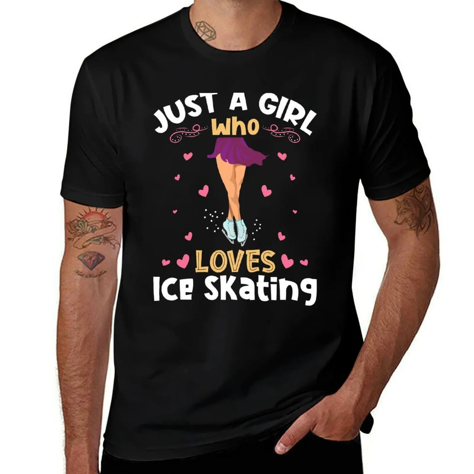

Just a Girl who Loves Ice Skating T-Shirt funny t shirts cotton t shirt man luxury T-Shirt