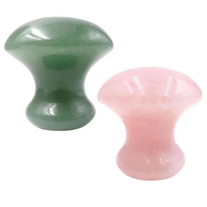 Powder Crystal Jade Mushroom Type Scraping Squeegee Scraping Beauty Face Dongling Jade Squeezing Face