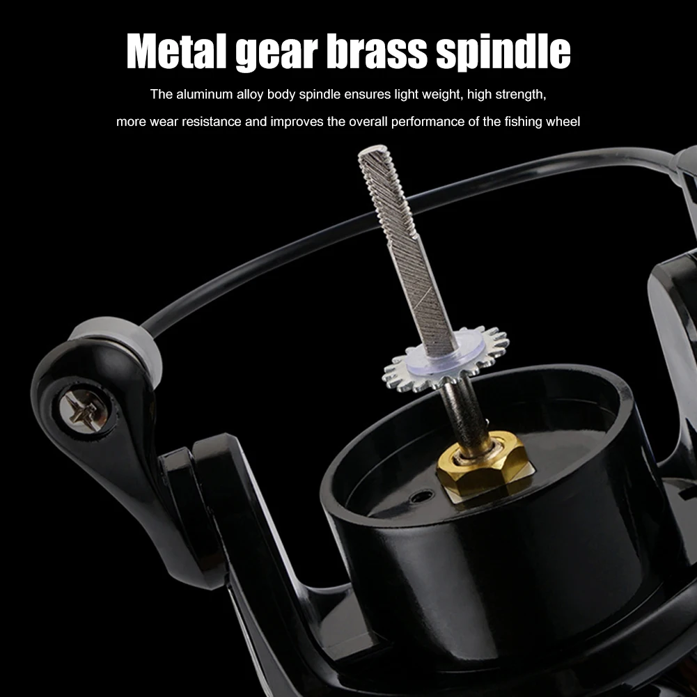 Ultraleichte 13BB Kompakte Spinnrolle 500/800 135g Mini-Angelrolle Klein 5,2:1 Metallspule für Winter-Eisfischen Finesse – Detail 3