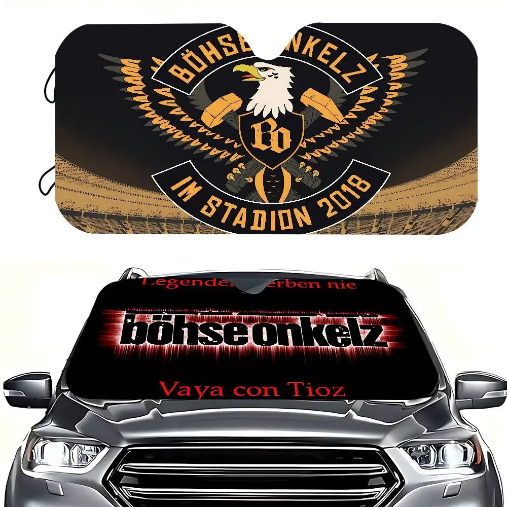 

G-Germany B-Bohse O-Onkelz солнцезащитный козырек на ветровое стекло 3D пленка в клетку подарок новинка автомобильный козырек на переднее окно солнцезащитный козырек солнечная защита