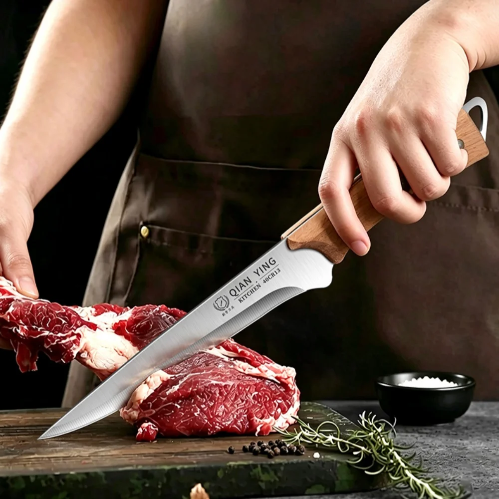 Stainless Steel Bone-Picking Boning Knife Fillet Boning Kitchen Knife, Butcher'S Special Sharp Knife For Sheep, Pigs And Cattle