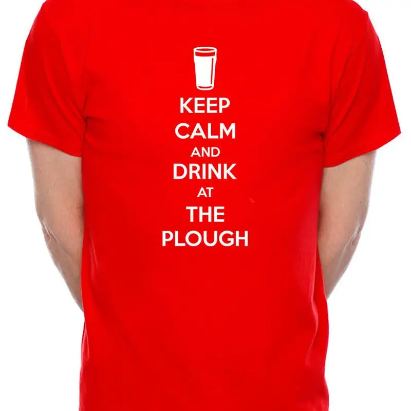 

Мужская персонализированная футболка для паба Keep Calm The Plough или любой паб с принтом