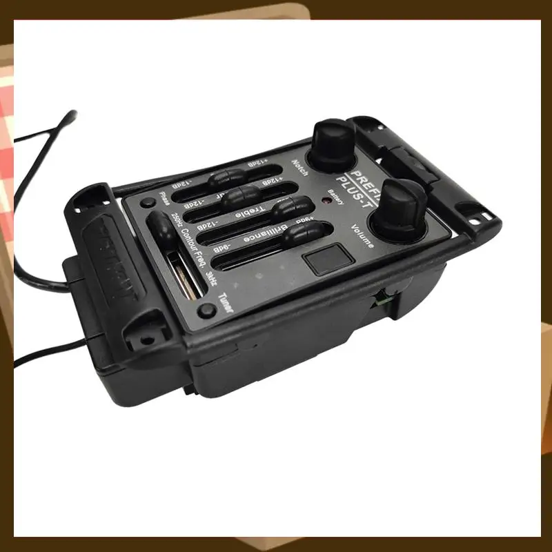 

2X Guitar Pickups Prefix Plus-T Onboard Preamp Matrix Acoustic Pickup EQ Equalizer With Tuner Soft Piezo-AA85